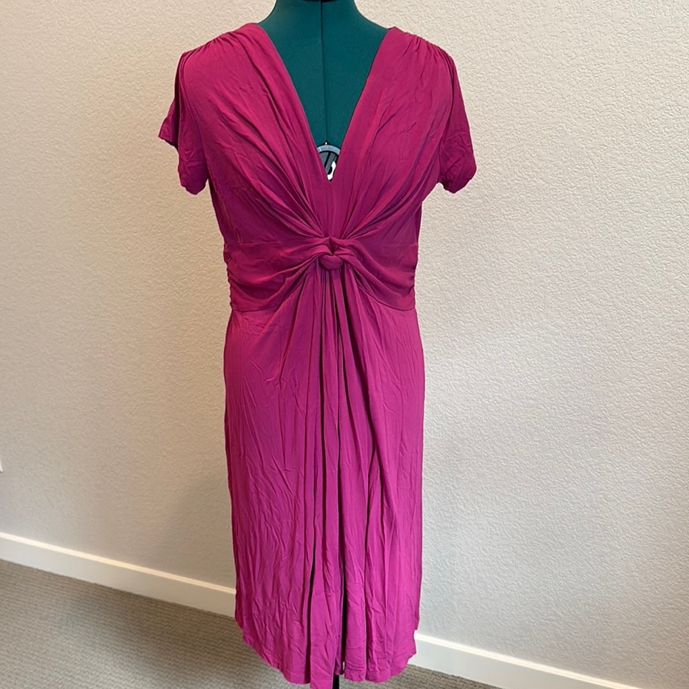 Seraphine Magenta Knot-Front Dress